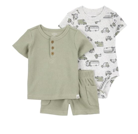 Conjunto Manga Corta Carter's de 3 Pcs